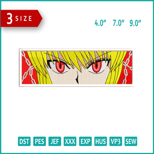 Kurapika Eyes Embroidery Design Files - 3 Size's