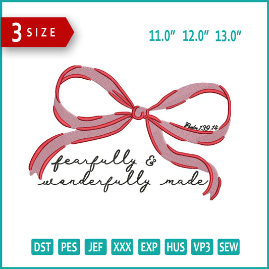 Fearfully Embroidery Files - 3 Size's