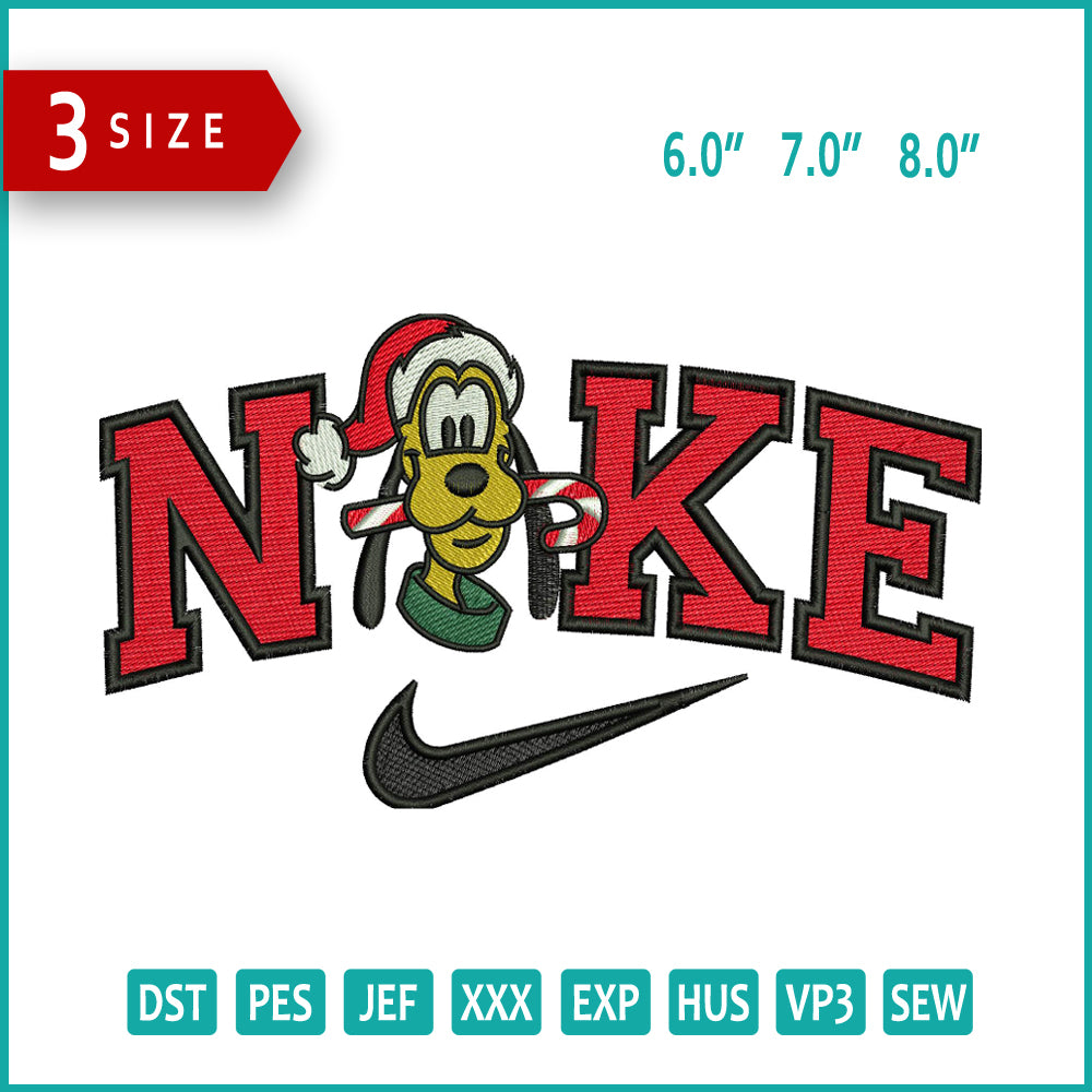 Nike Pluto v5 Embroidery Design Files - 3 Size's