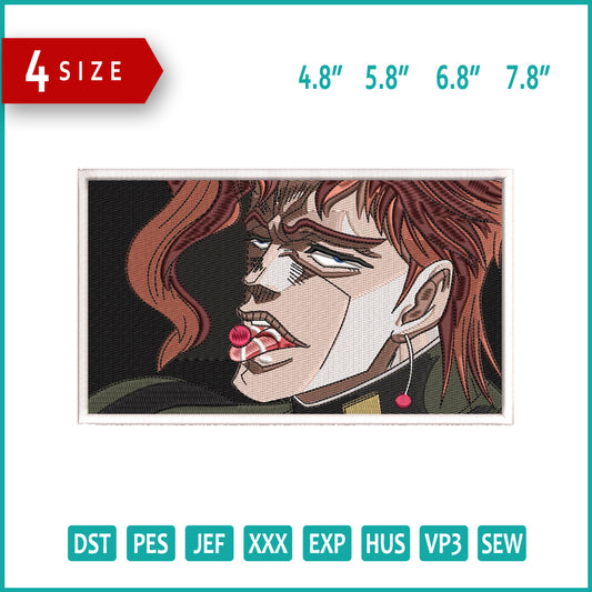 Noriaki Kakyoin Embroidery Design Files - 4 Size's