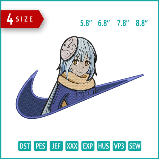 Rimuru Tempest Swoosh v2 Embroidery Design Files - 3 Sizes