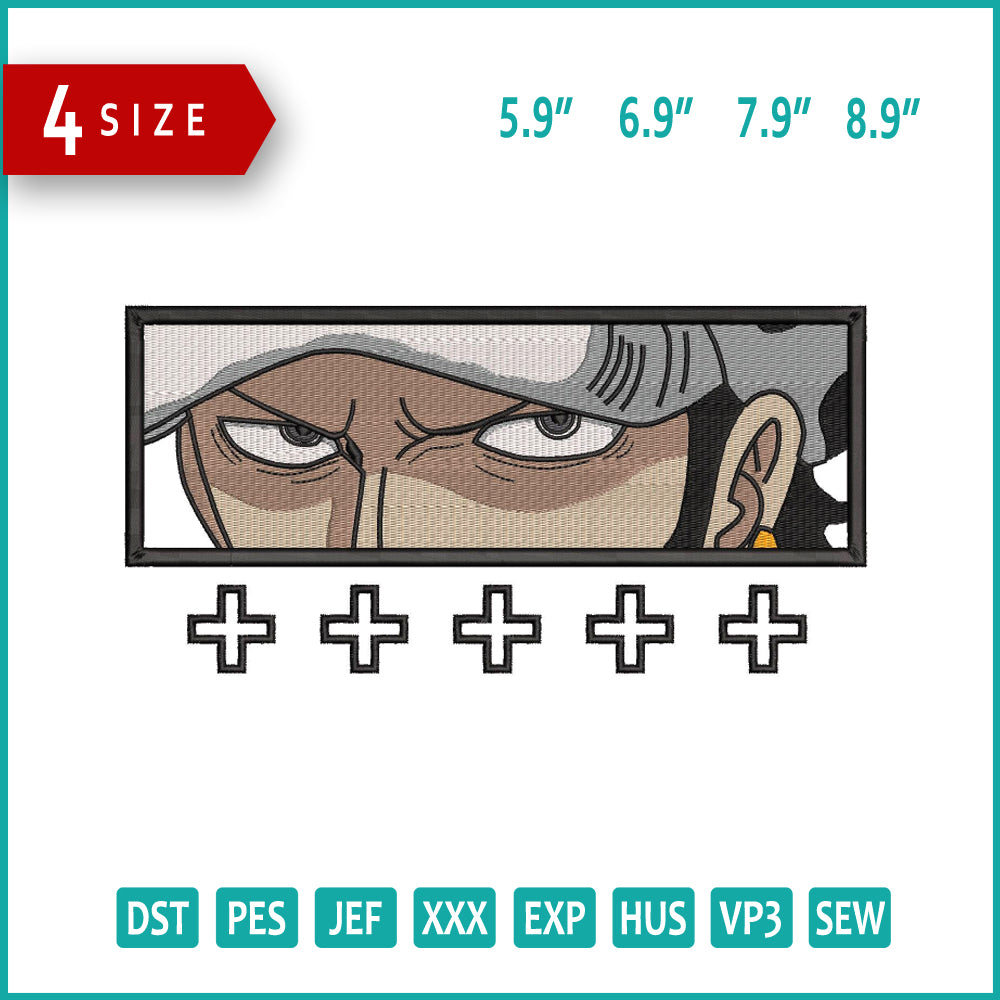 Trafalgar Law Embroidery Design Files - 4 Size's