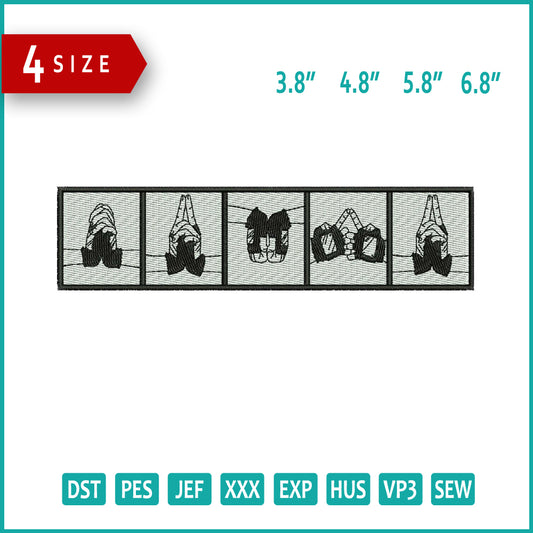 Jujutsu Kaisen v11 Embroidery Design Files - 4 Size's