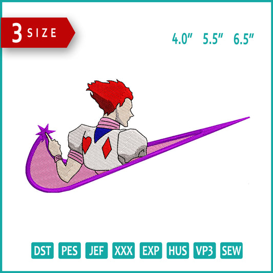 Hisoka Embroidery Design Files - 3 Size's