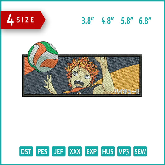 Shoyo Hinata v2 Embroidery Design Files - 4 Size's