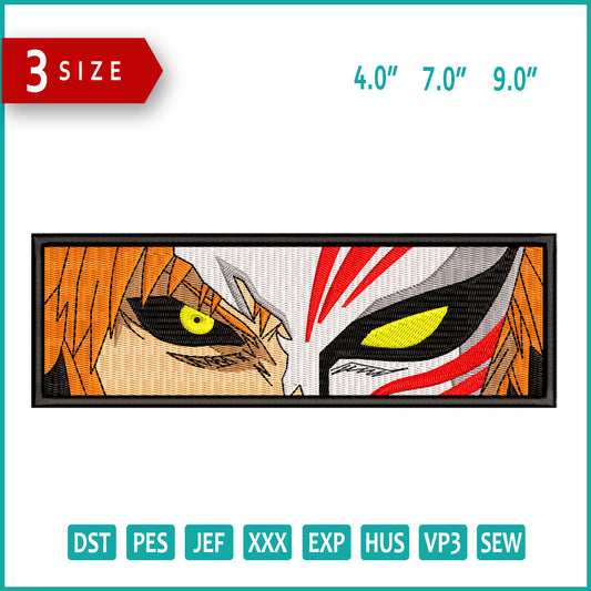 Ichigo Kurosaki Eyes Embroidery Design Files - 3 Sizes