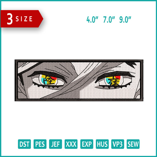 Douma Eyes Embroidery Design Files - 5 Sizes