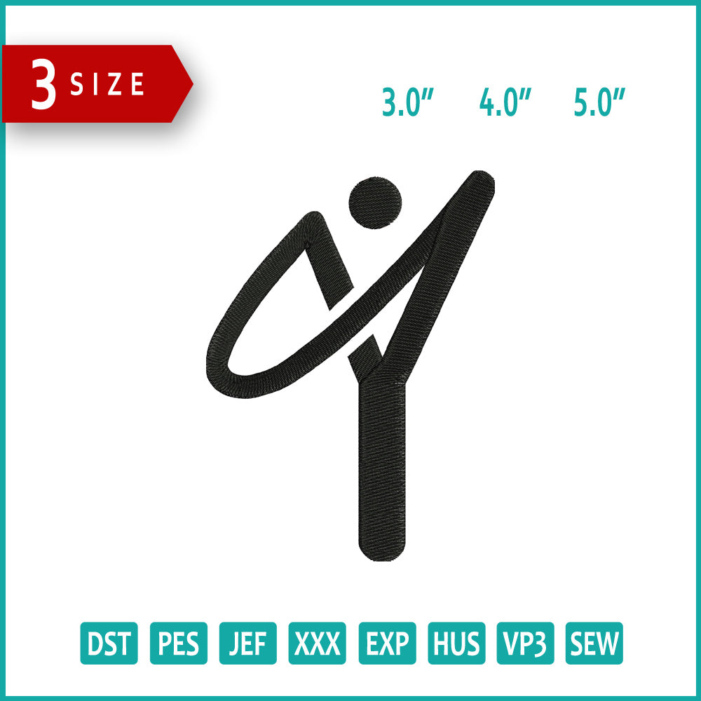 Slingshot Logo Embroidery Design Files - 3 Size's