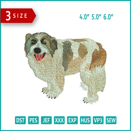 Dog v17 Embroidery Design Files - 3 Size's