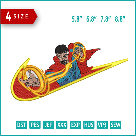 Doctor Strange Swoosh Embroidery Design Files - 4 Size's
