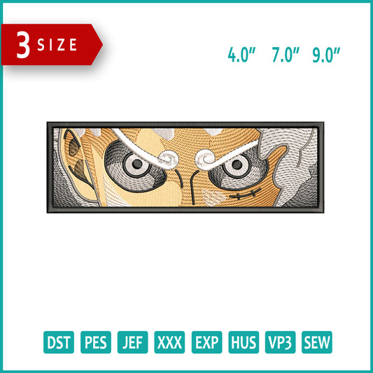 Monkey D Luffy Eyes Embroidery Design Files - 3 Size's