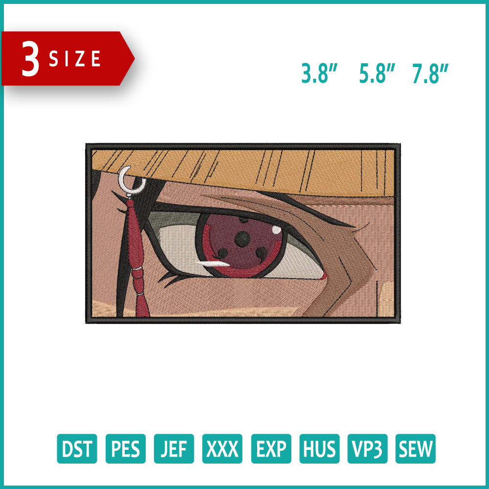 Itachi Uchiha Eyes v5 Embroidery Design Files - 3 Size's