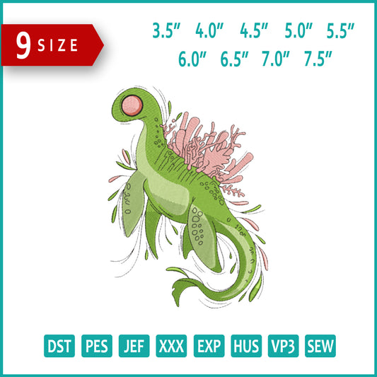 Cute Dinosaur Embroidery Design Files - 9 Size's