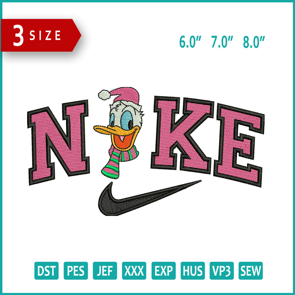 NIke Donald Duck v6 Embroidery Design Files - 3 Size's