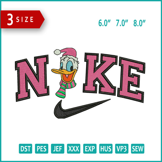 NIke Donald Duck v6 Embroidery Design Files - 3 Size's