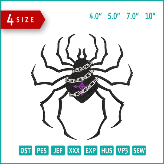 Phantom Troupe Spider Embroidery Design Files - 4 Size's
