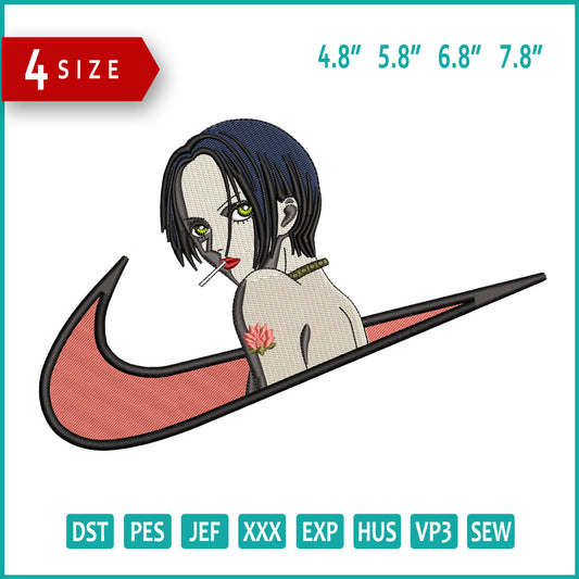 Nana Osaki Swoosh v2 Embroidery Design Files - 3 Sizes