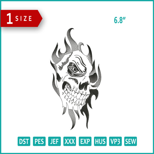 Ghost Rider Embroidery Design Files - 1 Size