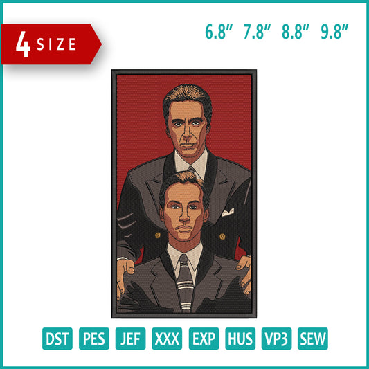 The Devils Advocate Embroidery Design Files - 4 Sizes