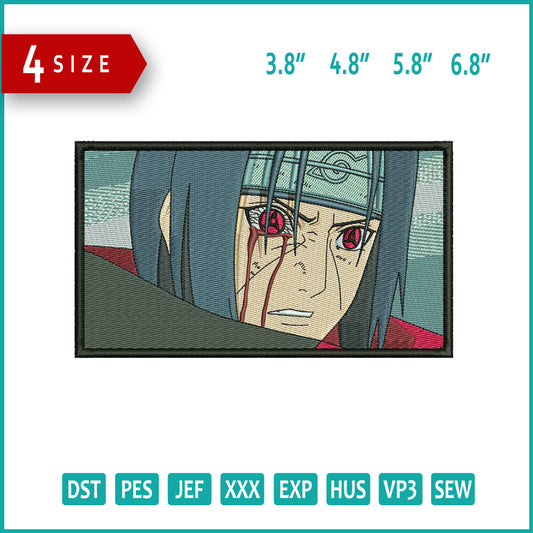 Itachi Uchiha v16 Embroidery Design Files - 4 Size's