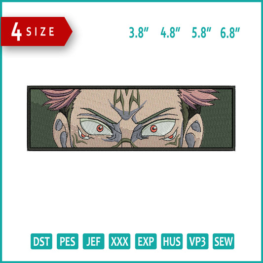 Ryomen Sukuna Eyes Embroidery Design Files - 4 Size's