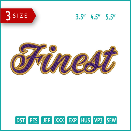 Finert Embroidery Files - 3 Size's