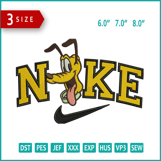 Nike Pluto v8 Embroidery Design Files - 3 Size's