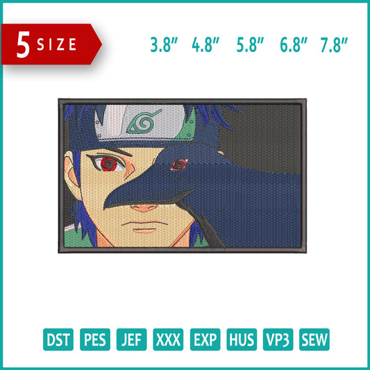 Shisui Uchiha Embroidery Design Files - 5 Size's