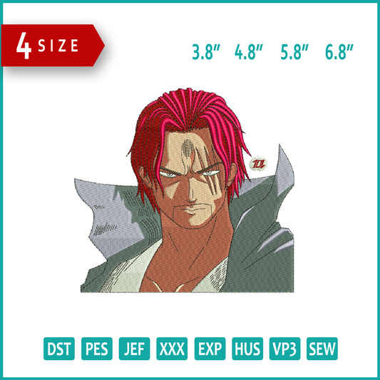 Akagami Shanks v2 Embroidery - 4 Sizes