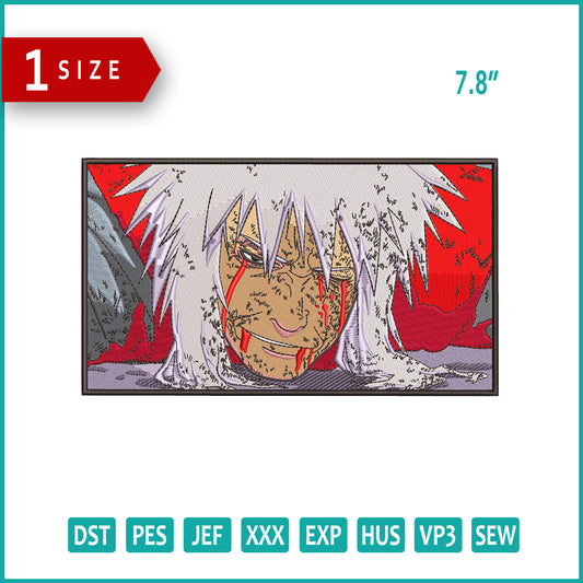 Jiraiya v4 Embroidery Design Files - 1 Size