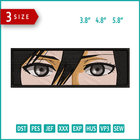 Mikasa Ackerman Eyes Embroidery Design Files - 3 Size's