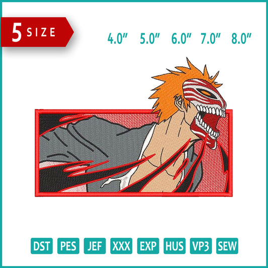 Ichigo Kurosaki Embroidery Design Files - 4 Size's