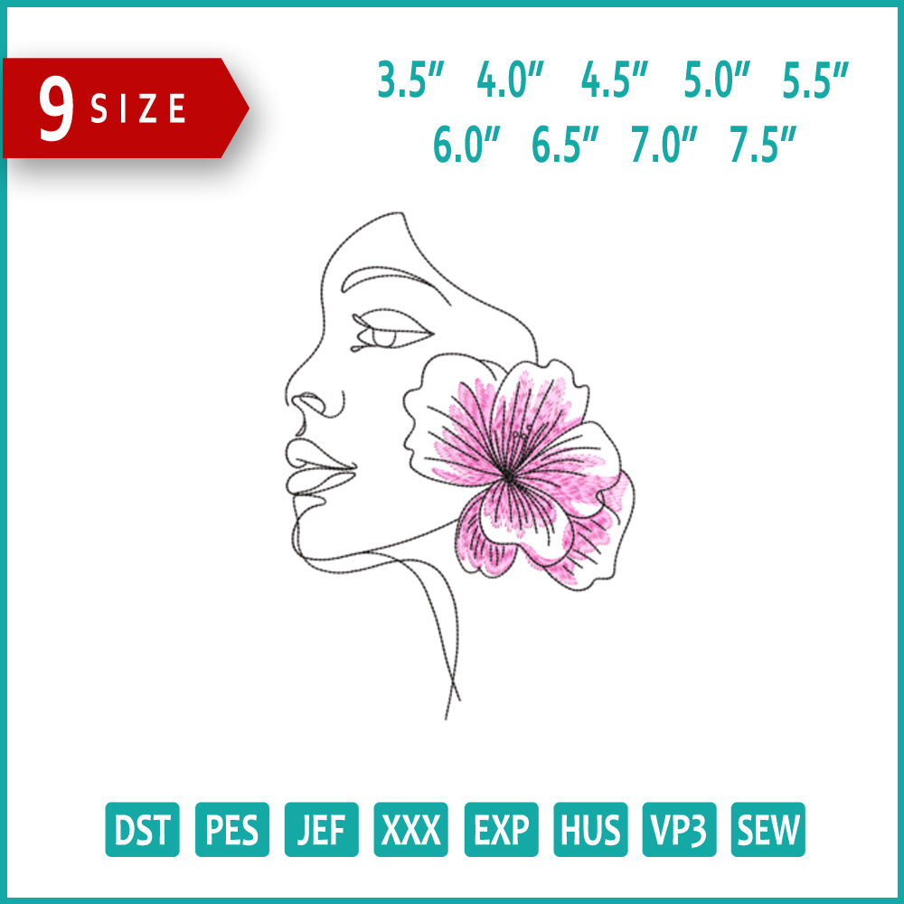 Floral Serenity Embroidery Design Files - 9 Size's