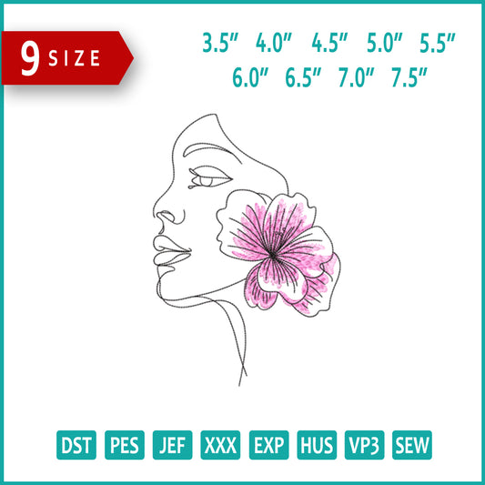 Floral Serenity Embroidery Design Files - 9 Size's