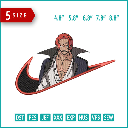Akagami Shanks Swoosh v2 Embroidery - 5 Sizes