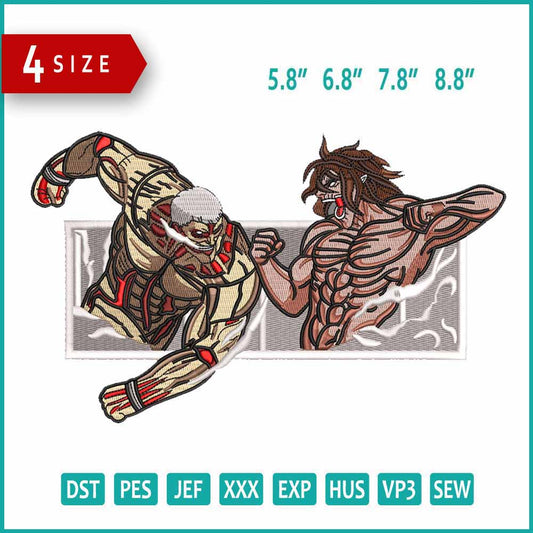 Attack on Titan Embroidery Design Files - 4 Size's