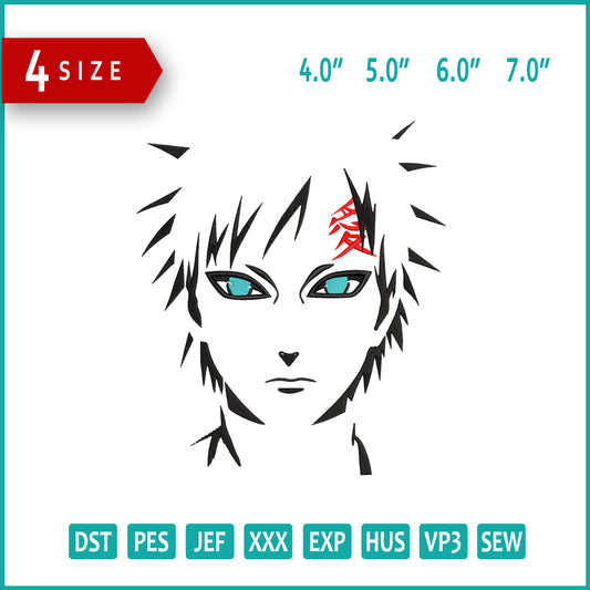 Garrai Naruto Embroidery Design Files - 4 Size's