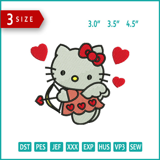 Hello Kitty Angel Embroidery Design Files - 3 Size's