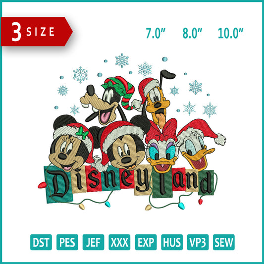 Disneyland Family Embroidery Design Files - 3 Size's