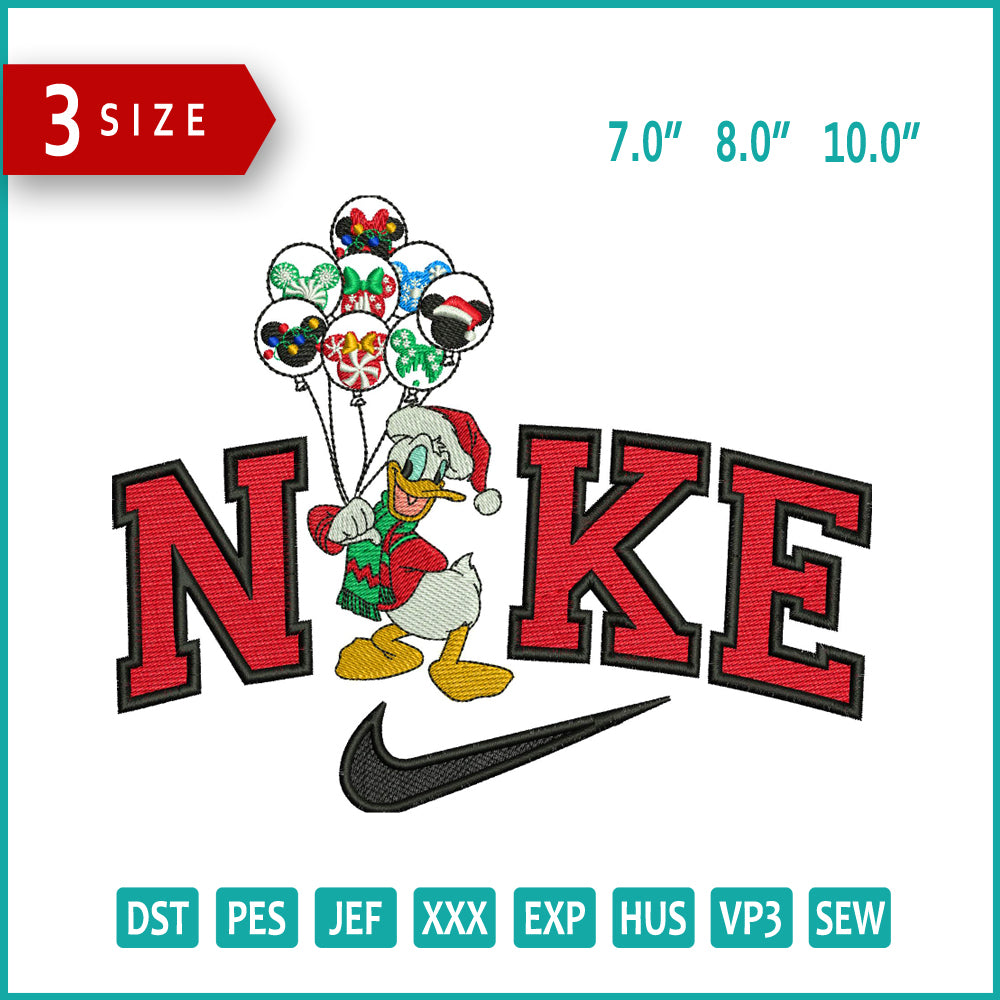 NIke Donald Duck v11 Embroidery Design Files - 3 Size's