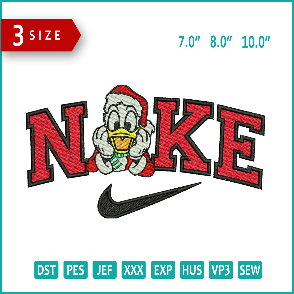 NIke Donald Duck v7 Embroidery Design Files - 3 Size's