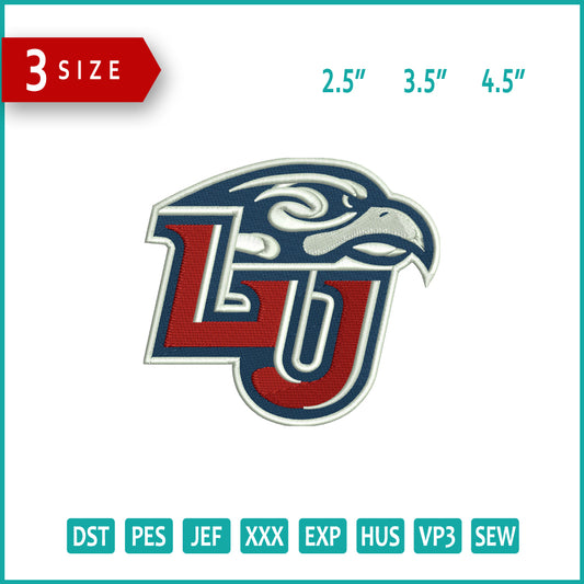 Liberty Flames Logo Embroidery Design Files - 3 Size's