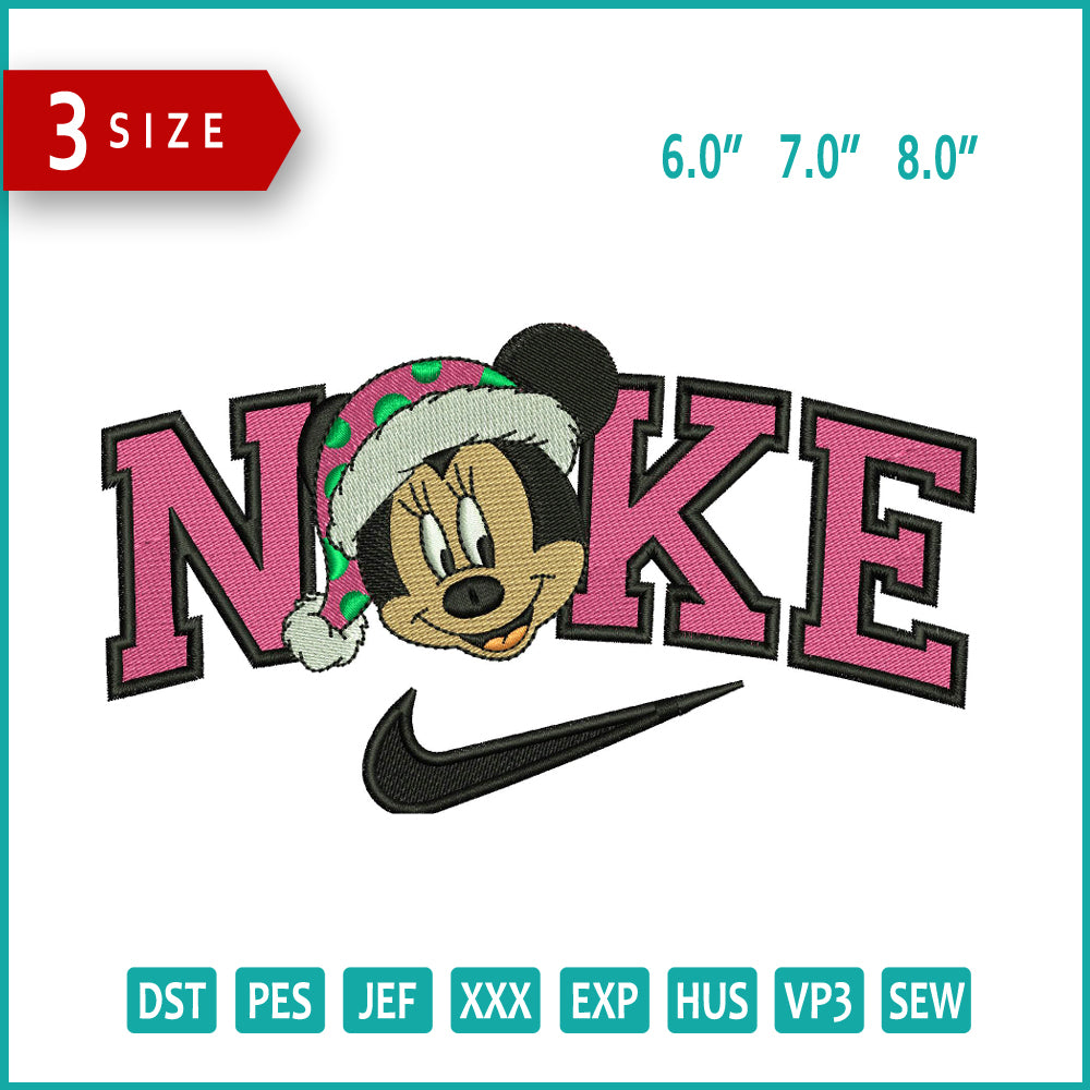 Nike Mickey Mouse v8 Embroidery Design Files - 3 Size's