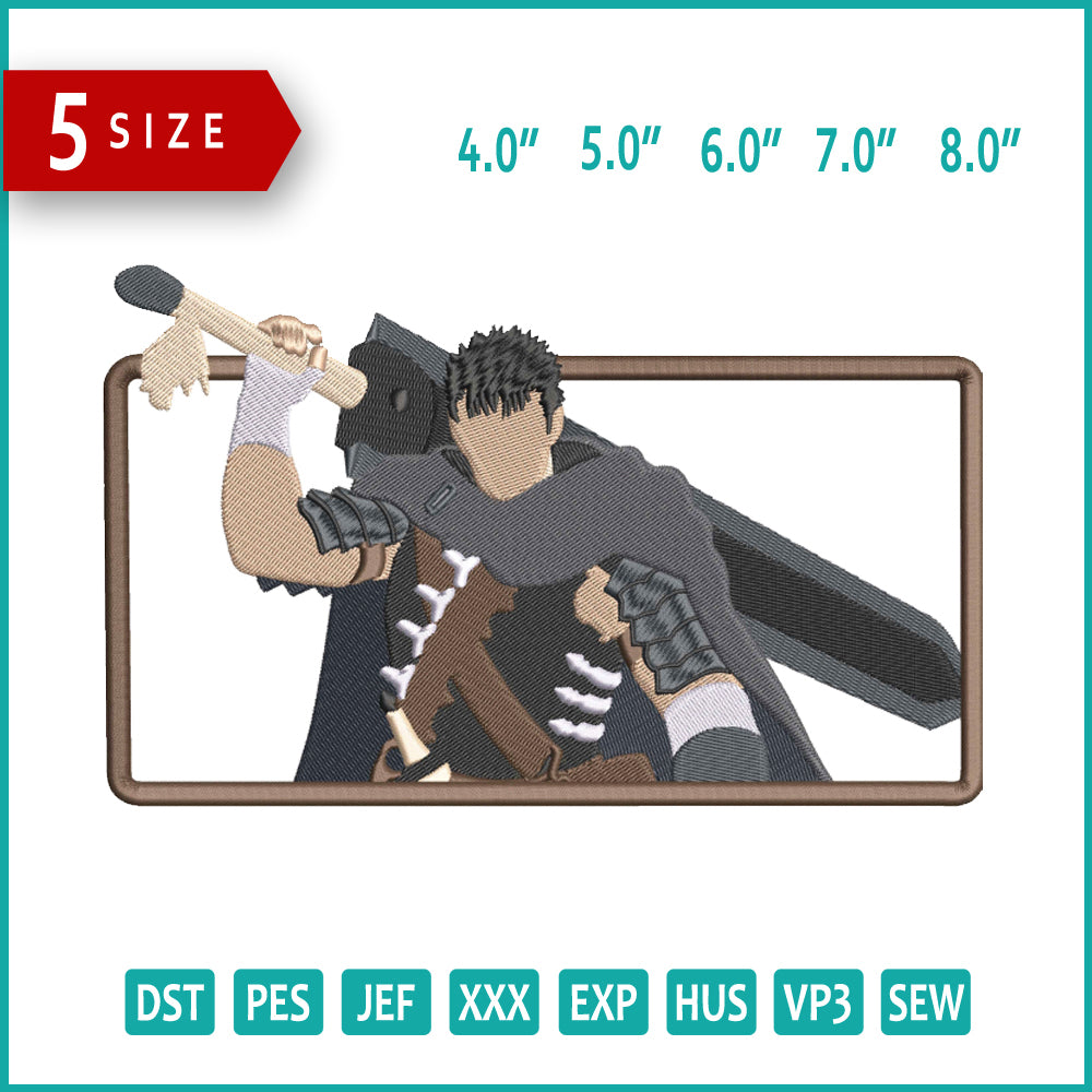 Berserk Embroidery Design Files - 5 Sizes