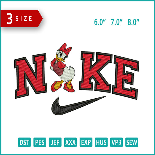 NIke Daisy Duck v4 Embroidery Design Files - 3 Sizes