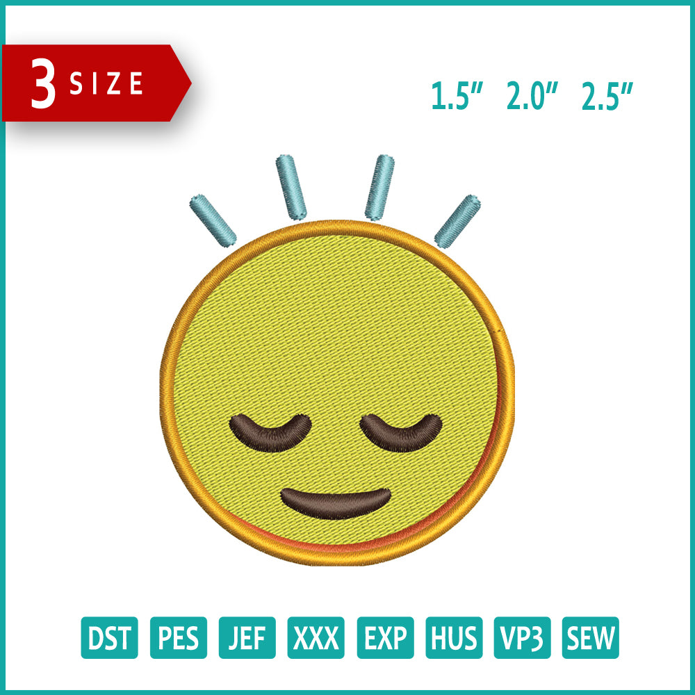 Head Shaking Vertically Emoji Embroidery Design Files - 3 Size's