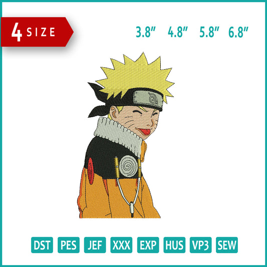 Naruto Uzumaki v11 Embroidery Design Files - 4 Size's