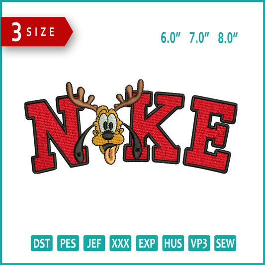 Nike Pluto v3 Embroidery Design Files - 3 Size's