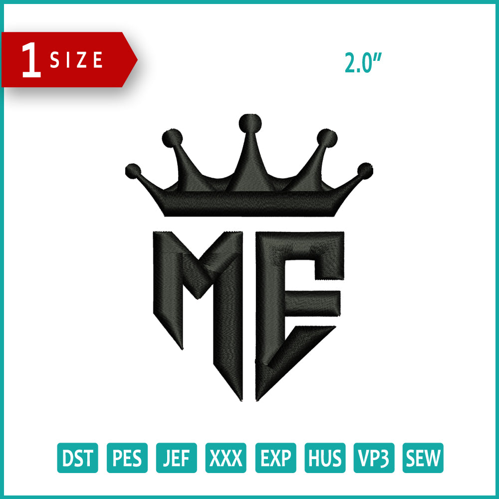 ME Crown Embroidery Files - 1 Size