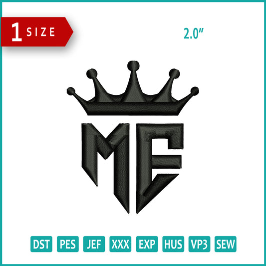 ME Crown Embroidery Files - 1 Size